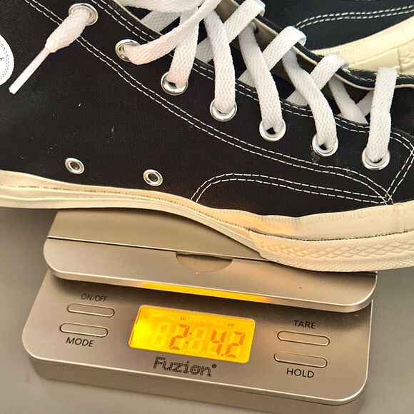 Converse Play High Top Sneakers Mens Size 11 Black Lace-Up Comme De Garcons - Picture 15 of 15